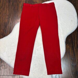 Banana Republic Dress Chino Pants 6 Red Sloan Skinny Ankle Stretch Mid-Rise